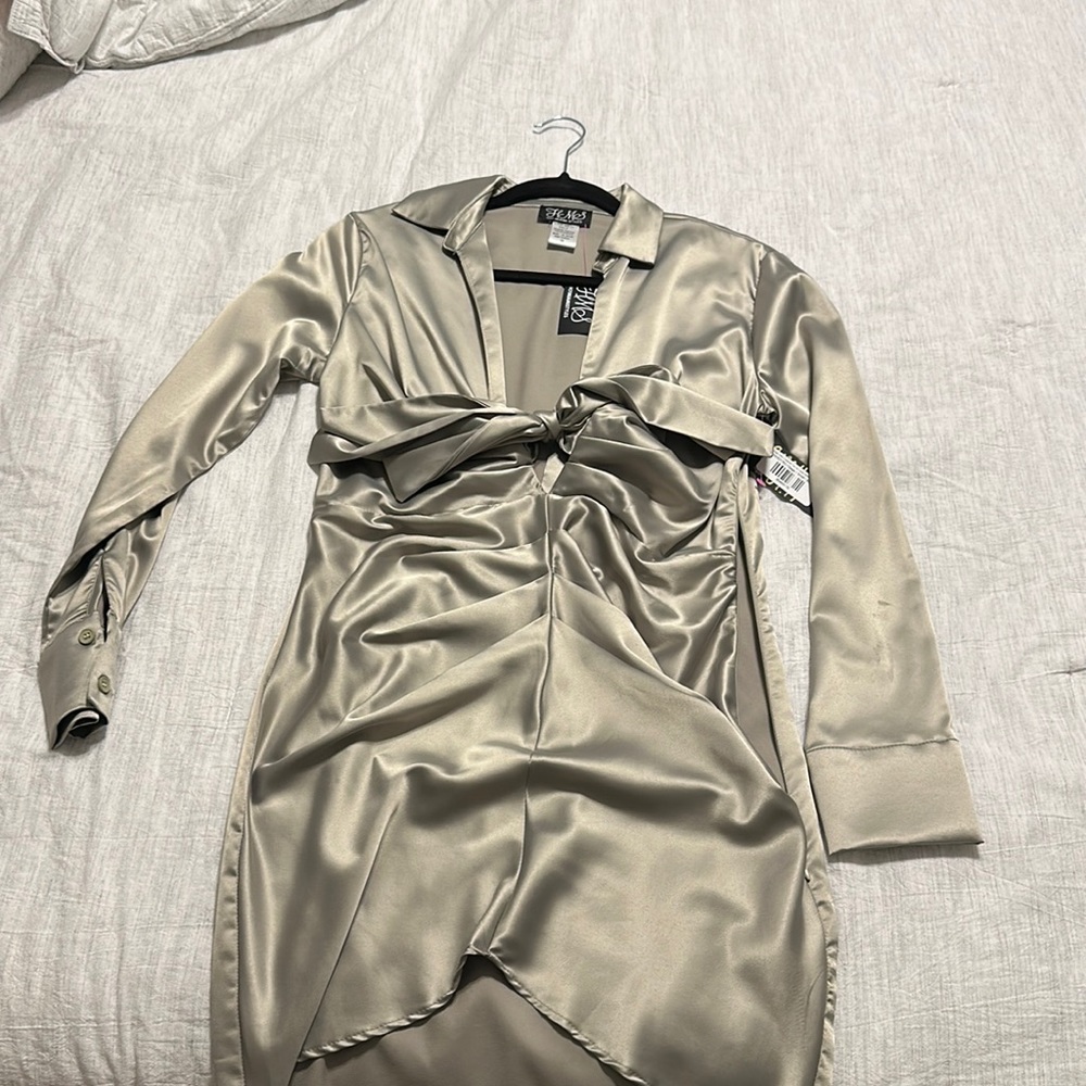 Hot Miami styles olive light green dress